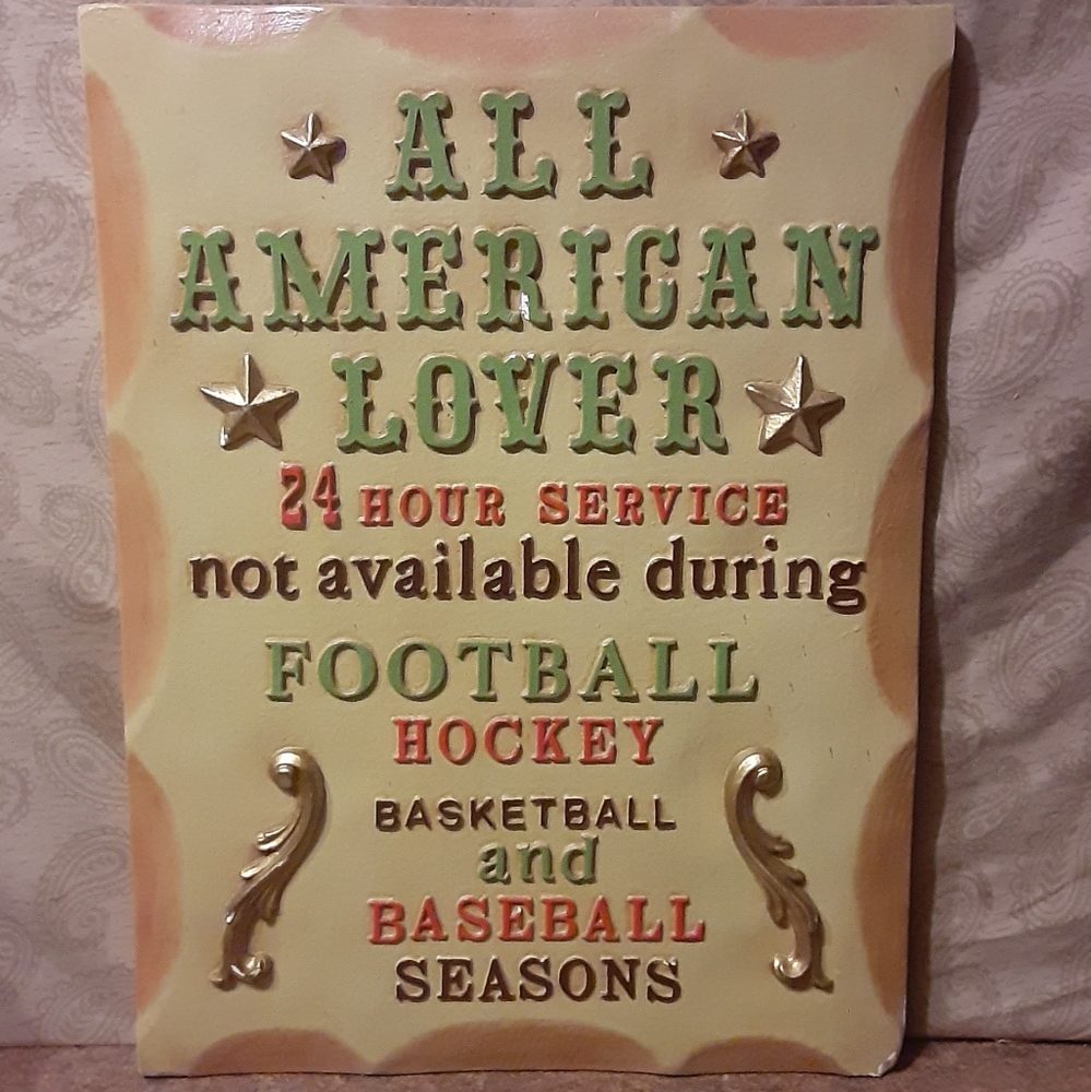 All American Lover Heavy-Duty Man Cave Wall Display